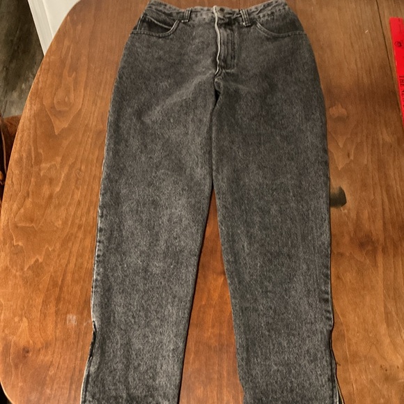 80’s vtg high waist Guess? Jeans black stonewash 28 - Picture 4 of 14